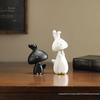 Modern Luxury Rabbit Figurine: Elegant Wine Cabinet Ornament for Minimalist Living Room