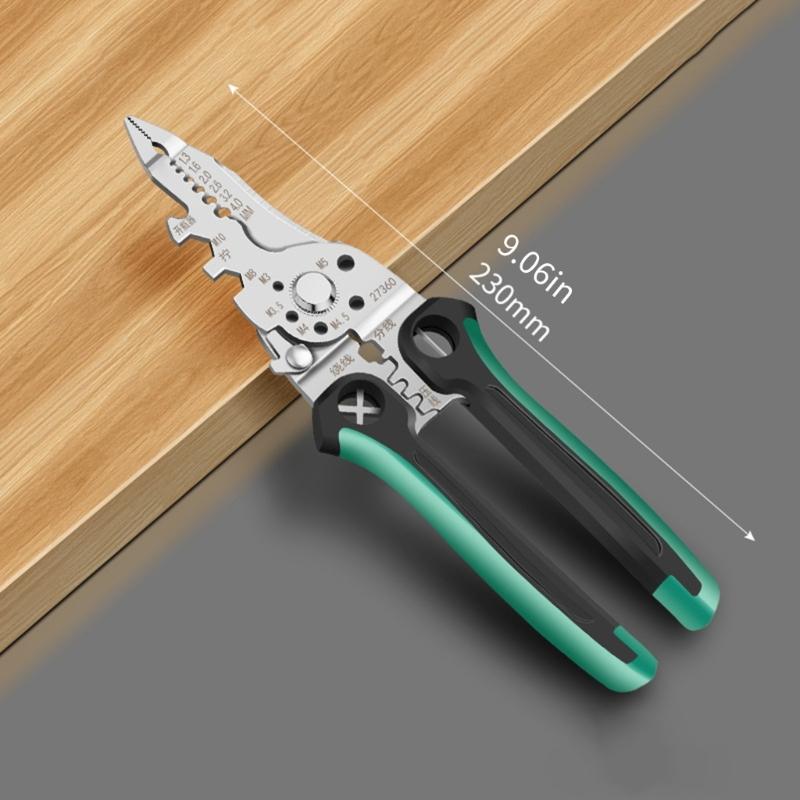 Professional Multifunctional Steel Wire Stripper Pliers Cutter Wire Crimper For Electrical Work And Home Repair