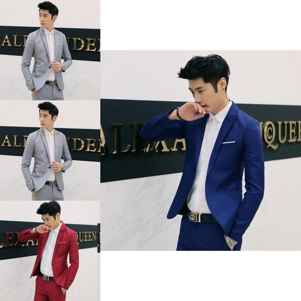 Giacca Blazer Slim Fit a Un Bottone Cappotto Formale da Lavoro In 7 Colori**
