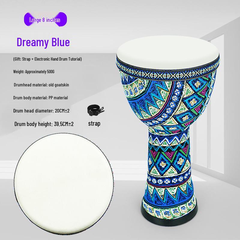 Sheepskin African Hand Drum for All Ages - Beginner To Professional