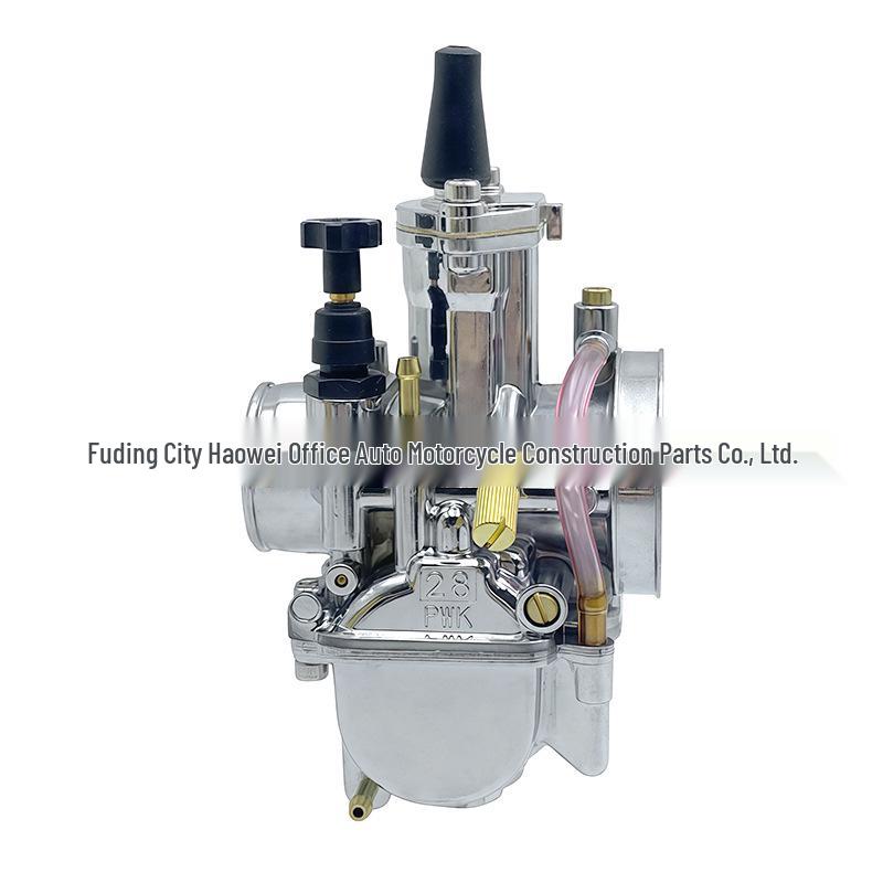 Electroplated White PWK Carburetor for Motorcycle ATV/UTV, Sizes 24-34mm, Racing Modified.