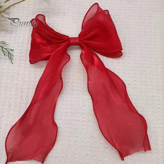 Ženy Spona do vlasů Síťovina Příze Stuha Mašle Dekor Kreslená jehlice do vlasů s dlouhým ocasem Sladké doplňky do vlasů