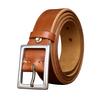 Belt Men's Stainless Steel Buckle Tea Core Leather Thickened First Layer Leather Simple All-Match Casual Jeans Belt Men's