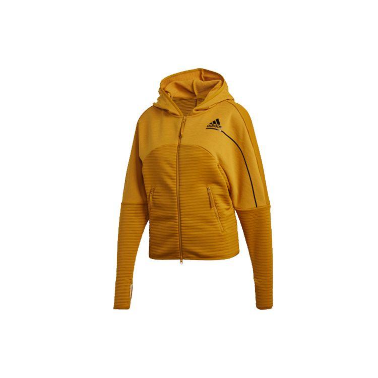adidas Women s Z.N.E. COLD.RDY Legacy Gold Hooded Track Jacket FT6774 L