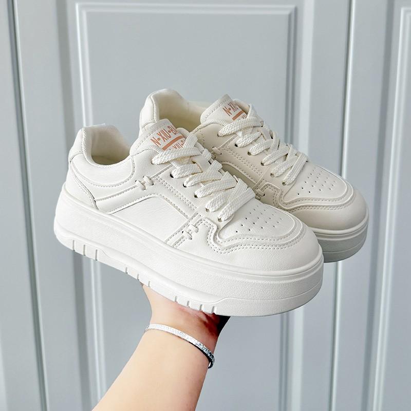 

Fashion 2025New Style Casual Shoes for Women, Ladies Platform Shoes, White Shoes, Comfortable Sneakers, Increase Height 35 белый