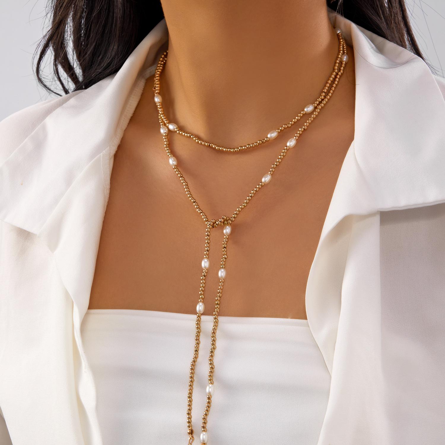 

2026 New Creative Hip-hop Irregular CCB Long Necklace for Women Fashion Super Light Y-shaped Pendant Necklace Jewelry Gift