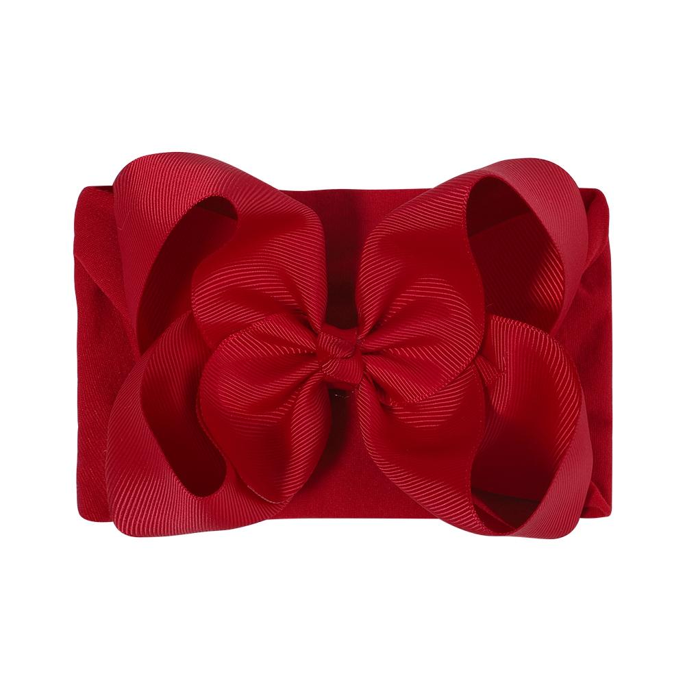 

Classic Color Bowknot Baby Headband Newborn Wide Nylon Elastic Cables Turban Toddler Hairbands Headwear Kids Hair Accessories