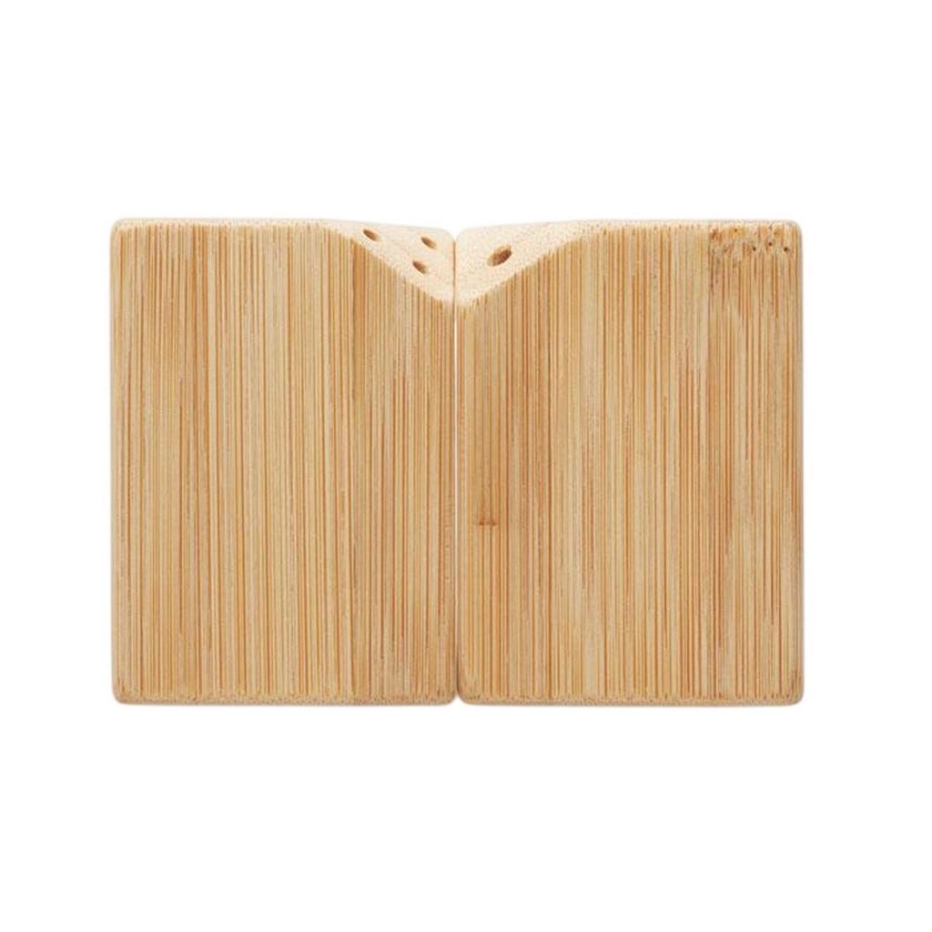 MidOcean Both Bamboo Salt and Pepper Shakers
