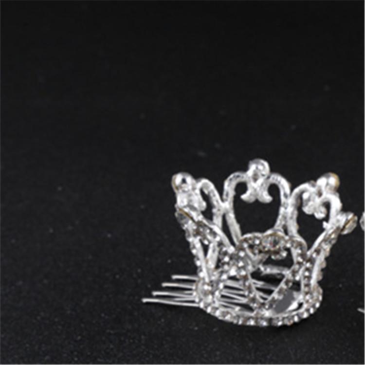 Korean Style Rhinestone Princess Crown Headwear for Girls