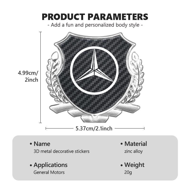 CGRE6 For Benz 3D Alloy Car Trunk Window Side Emblem Badge Decal Decoration Sticker Exclusive AMG W124 W203 W204 SPRINTER V CLASS