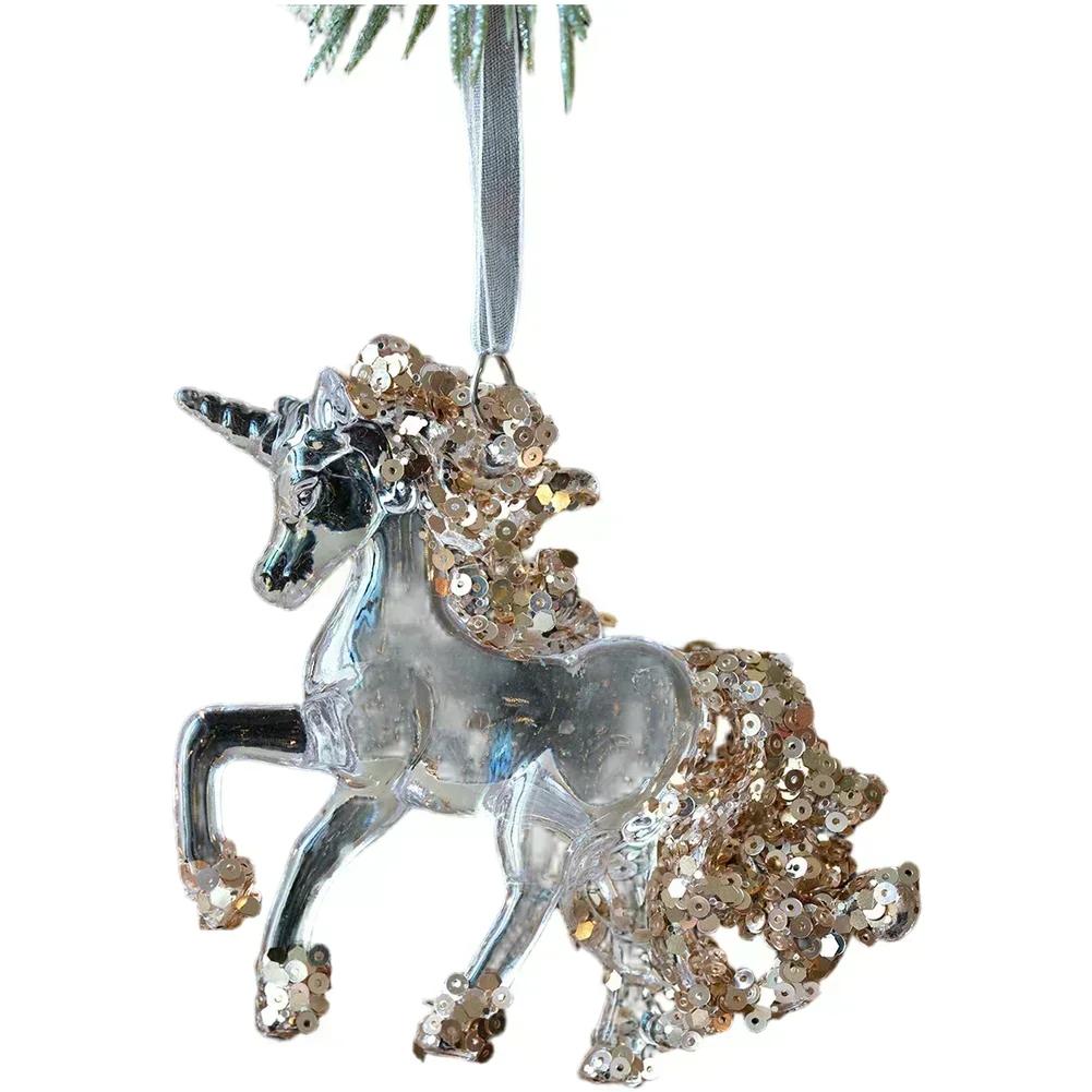 Christmas Pendant Acrylic Decorations Assorted Decorative Shapes Contemporary Style Lightweight Acrylic Material