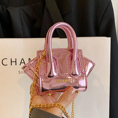 Summer Foreign Gas Mini Small Bag Women's 2025 New Foreign Gas Laser Glossy Handbag Children's Crossbody Wing Bag