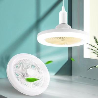 E27 Screw Fan Light Intelligent Remote Control Silent Ceiling Fan Lighting Living Room Study Bedroom Indoor Led Fan