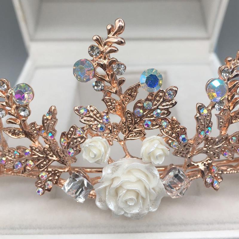 Girls Princess Crown Girls Crystal Headband Kids Birthday Hair Accessories Kids Crown Headgear