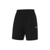 LiNing Solid Color Elastic Mid Waist Sports Casual Shorts Men Shorts Black AKYU353-1