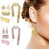 70s Disco Fancy Dress Set Bling Hat Bling Sunglasses Long Scarf Earring, and 70s Disco Accessories
