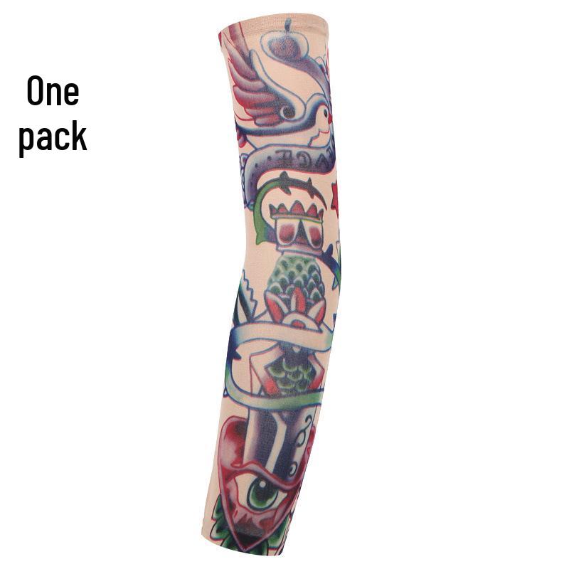 Seamless Outdoor Flower Tattoo Arm Sleeve - UV Protection for Cycling In Various Colors