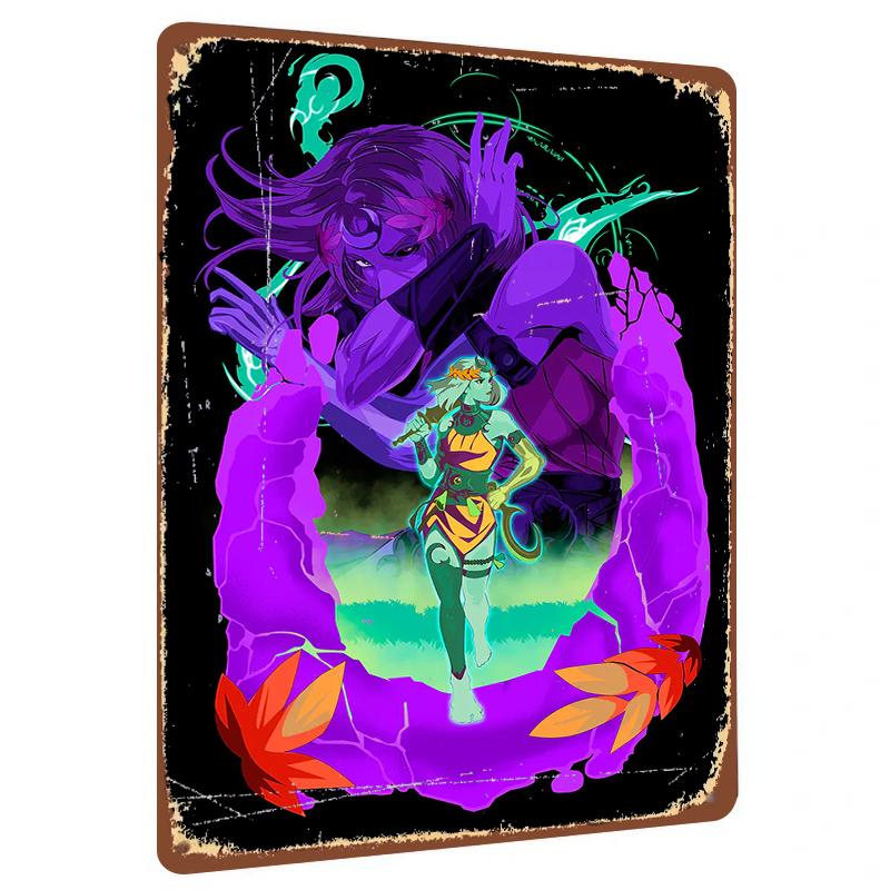 

Custom Anime Character Metal Wall Art Home Decor Fantasy Gaming Room Decoration Durable Iron Poster 20x30cm（7.8x11.8inch）