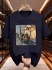 Fun doll face print crew neck shortsleeved retro casual everyday pure cotton Tshirt  oversized t shirt streetwear