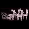 VidaXL Christmas Decoration Reindeer and Sleigh Luminous Reindeer Illuminated Decorative Garden Patio Backyard Outdoor 280x28x55 328524