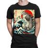 Cat Japanese Animal Art Funny Movie Retro Vintage Mens Womens T-Shirts #TA-162