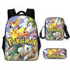 (09) 3 Piezas Mochila Escolar para Niños Bolsa de Almuerzo Estuche