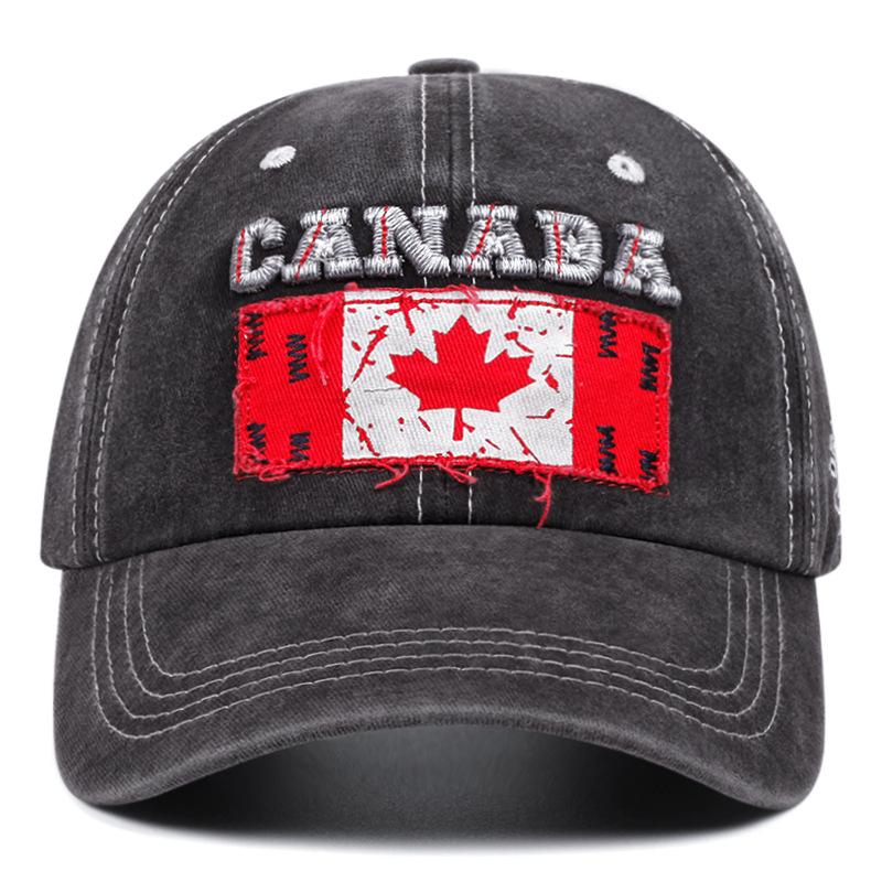 Men Women CANADA Letter Embroidery Baseball Cap Maple Leaf Flag Printed Hat Casual Adjustable Snapback Hip Hop Golf Sport Caps