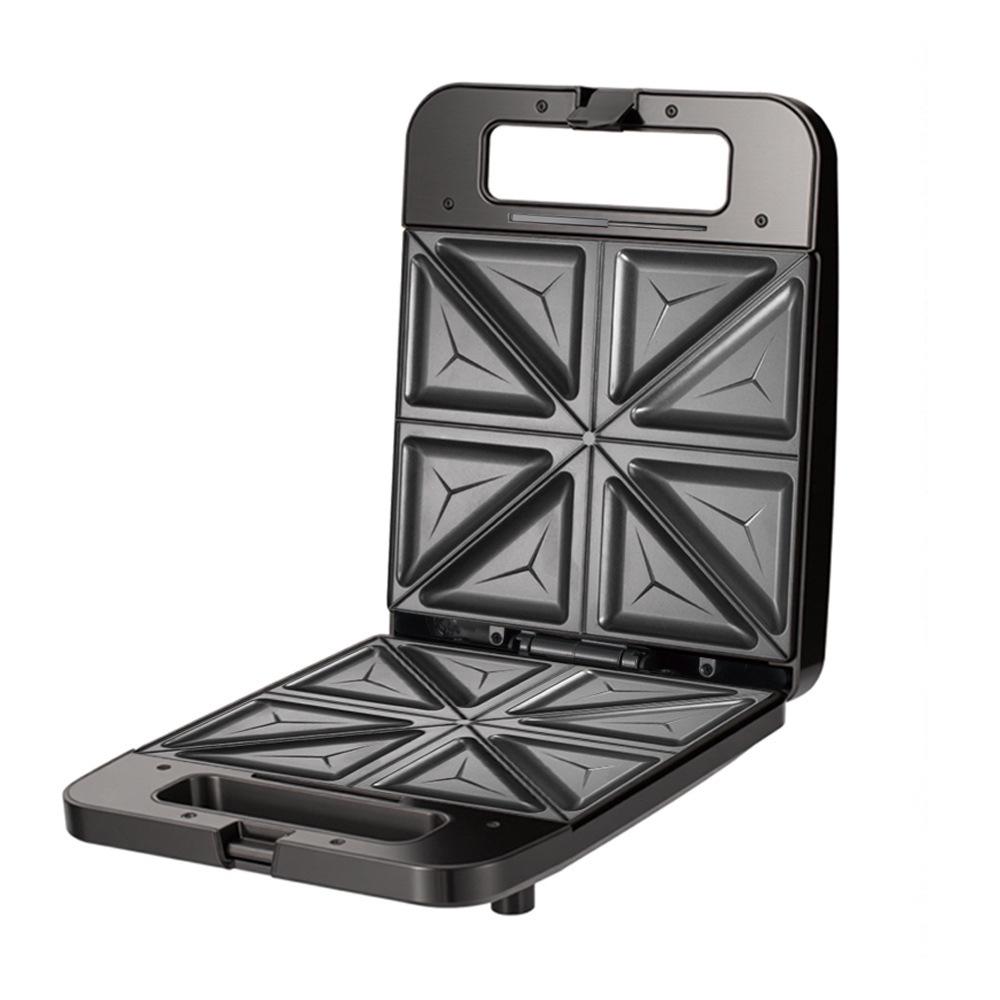 1500W European & British Standard Breakfast Sandwich and Waffle Maker - Double-sided Heating Electric Griddle