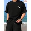 T-shirt Top Short Sleeved 100% Cotton "horse" Print, Summer All Season Men's Comfortable High-quality Casual Sports Luxury