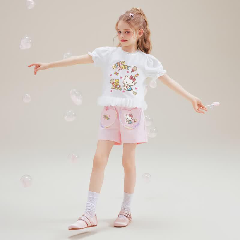 Hello Kitty Girls' Summer T-shirt & Shorts Set (2026)