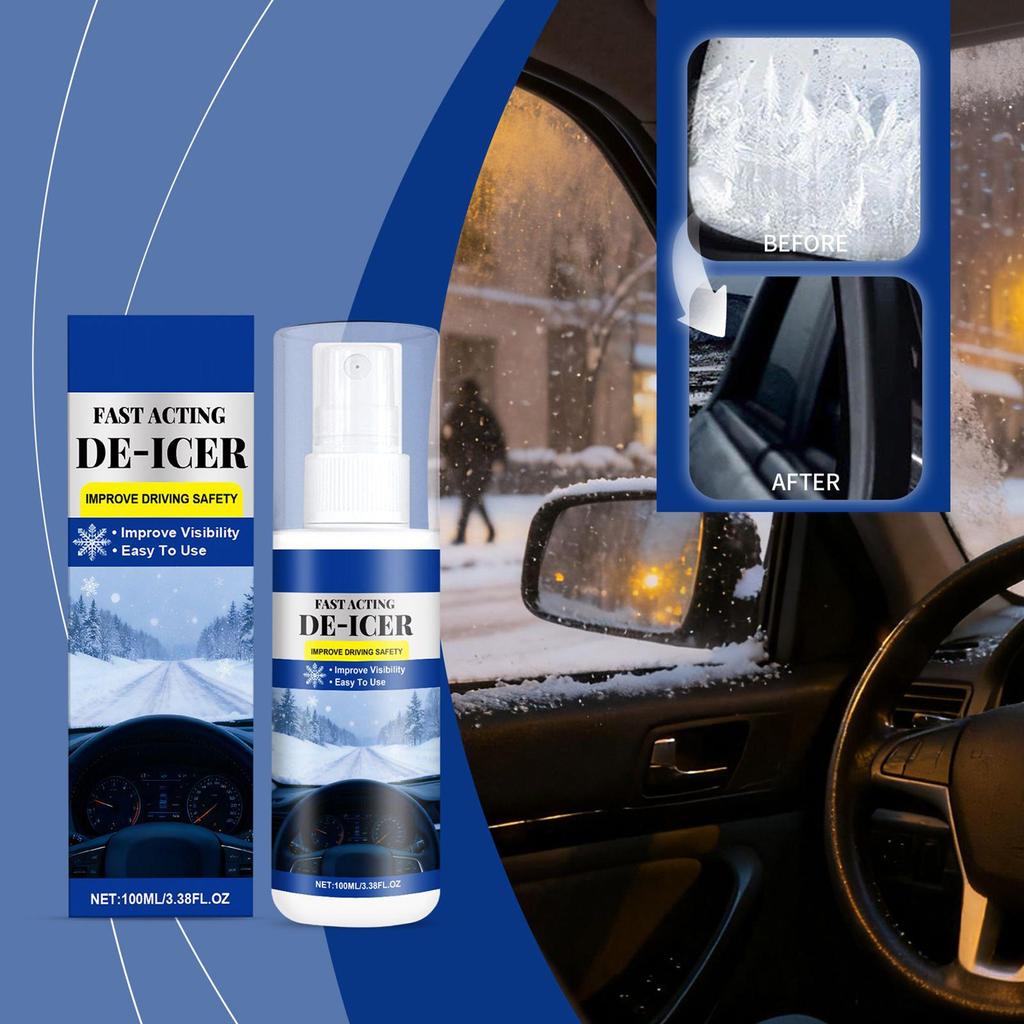 Windshield Deicer Spray Vehicle Ice Remover Vehicle Deicing Agent For Drivers Trucks RVs SUVs Sedans Adventure Seekers Cold