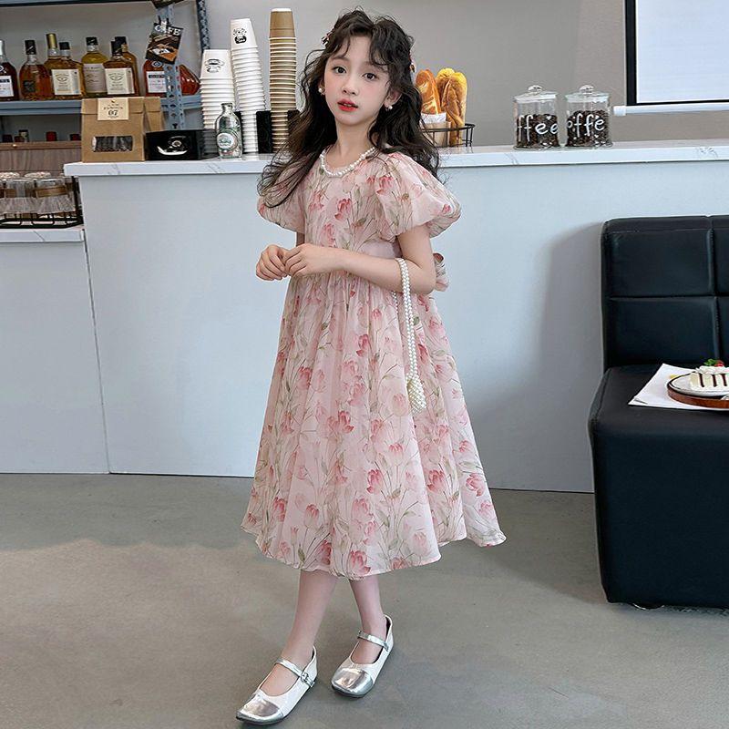 Girls Dress Summer Little Kid Princess Fashion Dresses Casual Catwalk Avant Garde