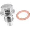 Engine Magnetic Oil Drain Plug Replacement for BMW E90 E92 E93 E46 E39 120i, M12x1.5 Stainless Steel with Copper Washer Auto Replacement Parts
