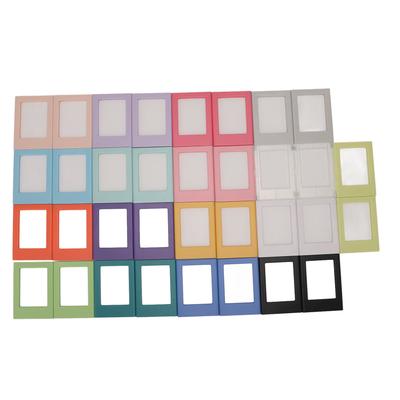34 Pcs Magnetic Picture Frame 3 Inch 4 Sided Magnetism Photo Holder for Refrigerator File Cabinet