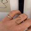 Rose Gold Earring Ring Sets For Women Micro Paved Black Natural Zircon Twist Finger Ring Bride Wedding Jewelry Set