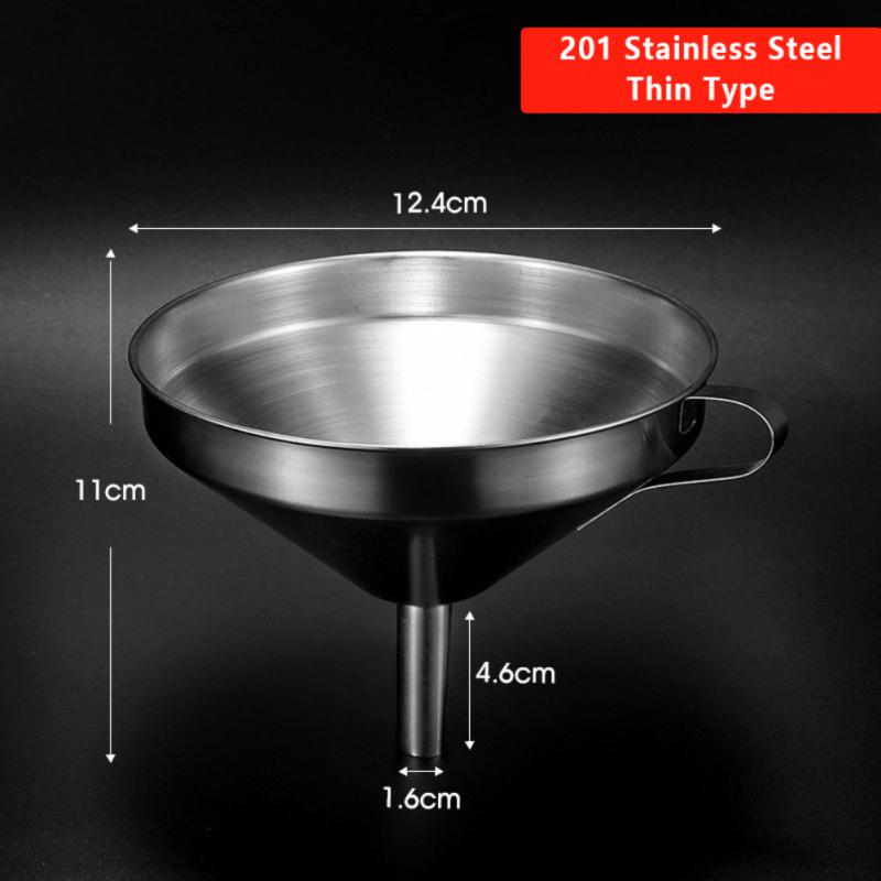 Stainless Steel Funnel Kitchen Oil Liquid Funnel Metal Funnel with Detachable Filter Wide Mouth Funnel for Canning Kitchen Tools