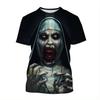 Magliette Grafiche Film Horror The Nun Stampa 3D Uomo/Donna Manica Corta Girocollo T-shirt Oversize Streetwear Harajuku Magliette Y2k Top