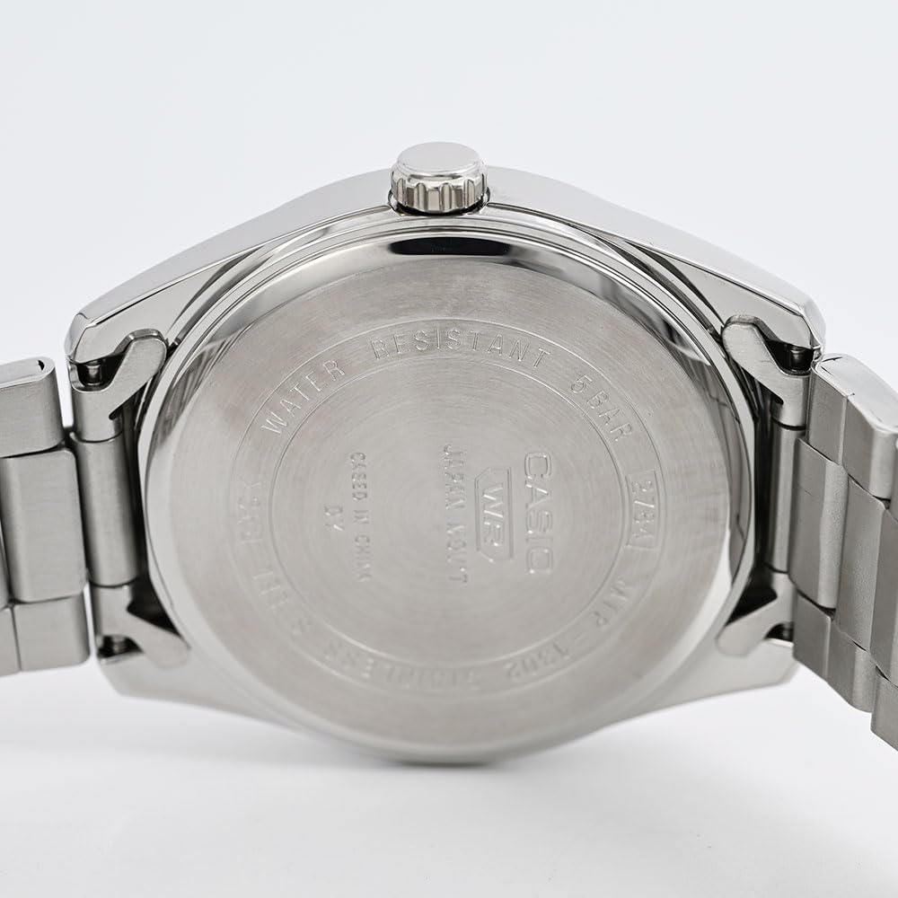 Casio Ceas de mână cu cuarț analogic MTP-1302DA-2A2, Standard Argintiu/Albastru deschis [Import paralel]