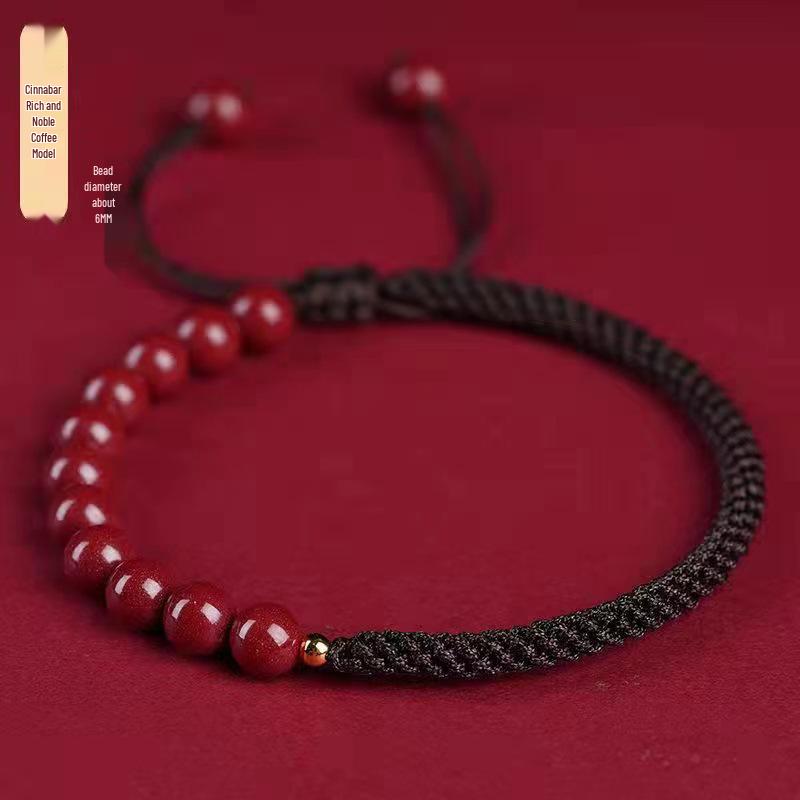 

Киноварно-красный пятицветный плетеный браслет для фестиваля лодок-драконов