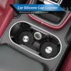 2PCS Car Coasters Water Cup Slots Non-Slip Mat Waterproof Cup Pad Valve Core For Model 3 Model S Model X Model Y