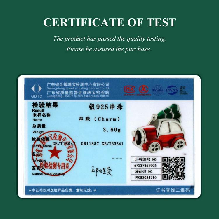 WOSTU 925 Silver Christmas Tree Car Beads Elk Snowflake Charm Snowman Puppy Cat Pendant Fit DIY Bracelet Necklace Cute Xmas Gift