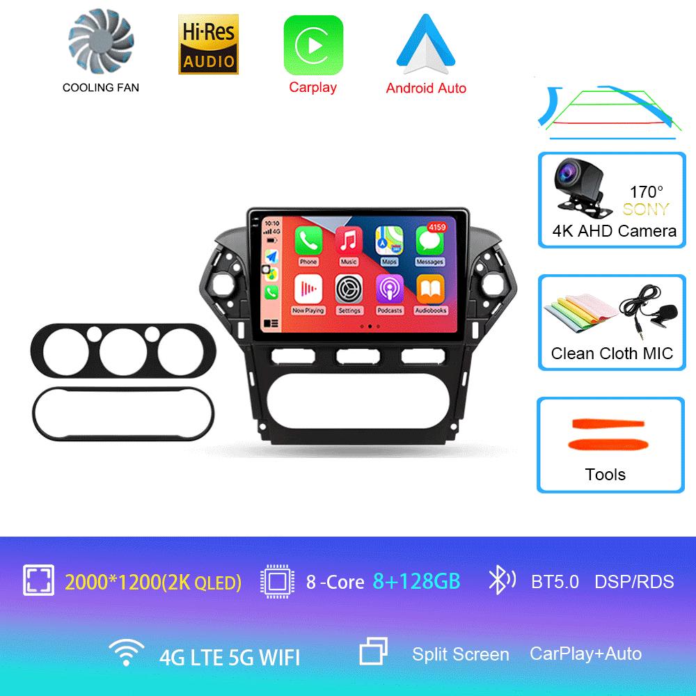 For Ford Mondeo 4 2011 - 2013 Car Radio Android 14 Carplay Auto 2K Screen Multimedia Player Autoradio GPS Stereo 2din Head Unit