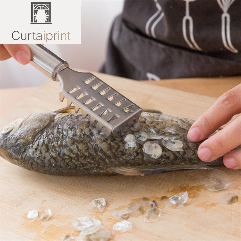 Stainless Steel Fast Cleaning Fish Peeler Scale Remover Seafood Crackers Fish Scaler Cleaner Planet Skin Brush Scraper Tool