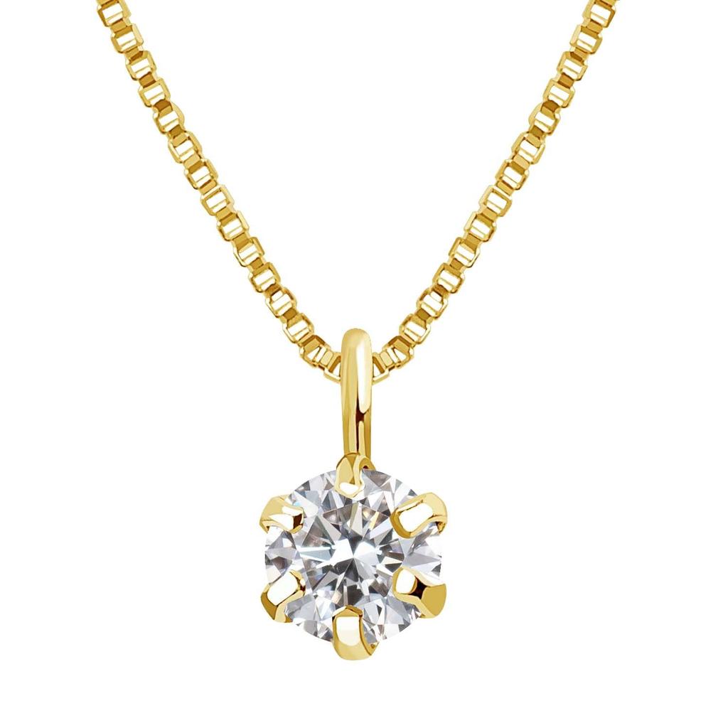 Lala Christie Necklace with Natural D SI 18K Certificate of Women's 0.1ct Diamond, Color, Grade, Gold, Authenticity, lp56-0028-yg