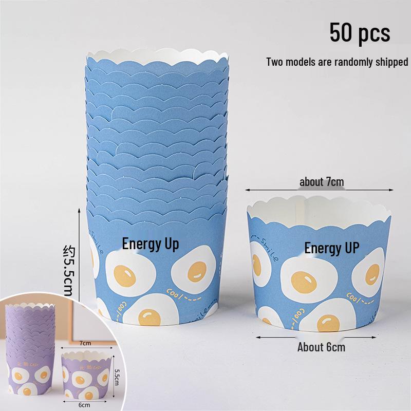 50 Hochtemperatur-Beständige Kraftpapier Muffin- & Chiffon-Kuchenförmchen - Lebensmittelqualität, Einweg, Runde Backförmchen