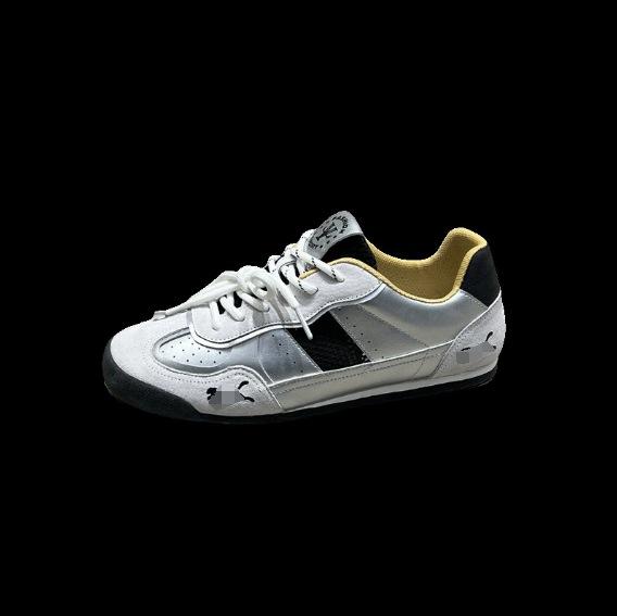 Summer new leather shoes soft baseplate shoes lace-up low-top sports and leisure bc