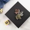 Women Brooch Retro Festival Elegant Geometric Electroplating Christmas Decoration Gifts Three-color Maple Leaf Collar Lapel Pin Fashion Jewelry New