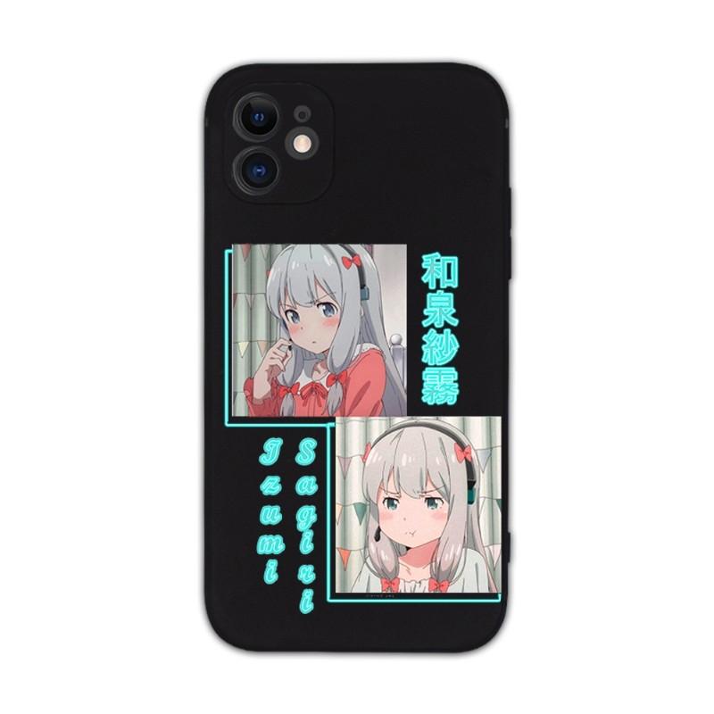 

Чехол для телефона Cute Girl Izumi Sagiri для iPhone 11 12 13 Pro Max X XR XSMax 6 6S 7 8 Plus SE 2022, мягкий квадратный цветной чехол для телефона iPhone SE 2020-2022