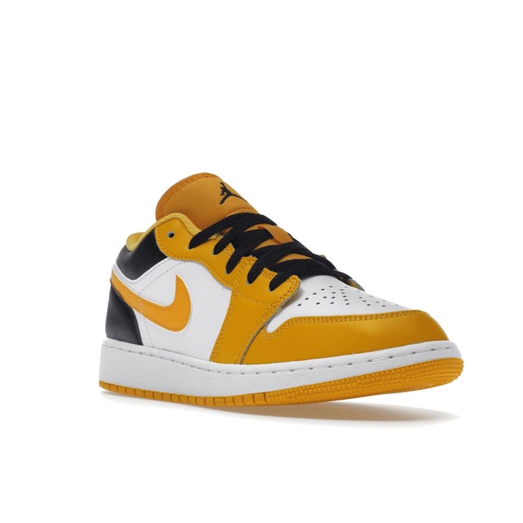 Air Jordan 1 Low GS Taxi White Kids Sneakers Yellow Black 553560-701