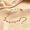 Women's Gold Stainless Steel Round Bead Bracelet